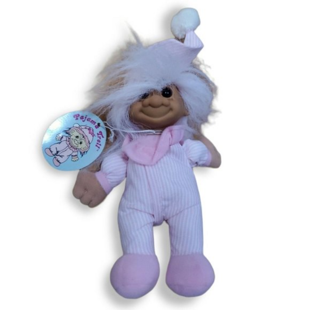 PAJAMA TROLL by Russ Doll Plush in Pink tag attached item‎ No 2332 Vintage 5"
